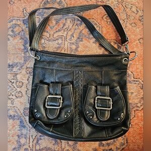 Tignanello Black Leather Bag